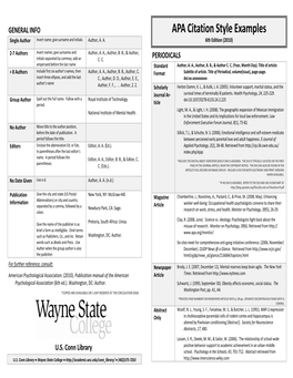 APA Citation Style Examples 6Th Ed