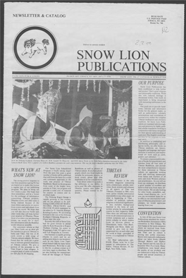 Snow Lion Publications Snow Lion Publications 'O Box 64X3