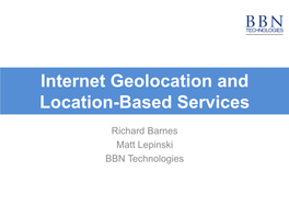 IP Location-Based Services