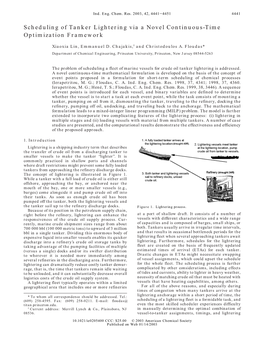 Scheduling of Tanker Lightering Via a Novel Continuous-Time Optimization Framework