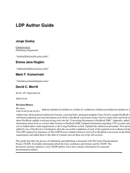 LDP Author Guide