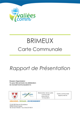 BRIMEUX Carte Communale