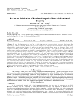 Review on Fabrication of Bamboo Composite Materials Reinforced