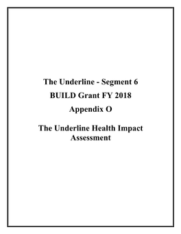 Appendix O. the Underline Health Impact Assessment