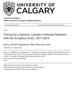 Fishing for a Solution: Canada's Fisheries Relations with The