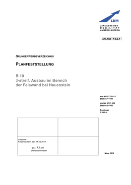 B 10 3-Streif. Ausbau Im Bereich Der Felswand Bei Hauenstein