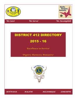 District 412 Directory 2015 - 16