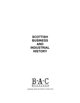 Scottish Business and Industrial History