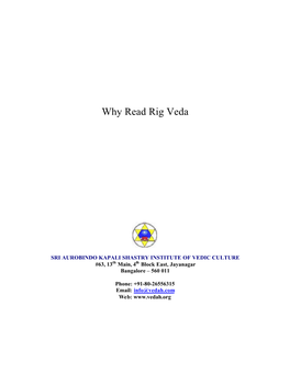 Why Read Rig Veda