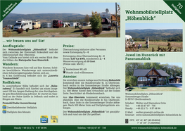 Wohnmobilstellplatz „Höhenblick“