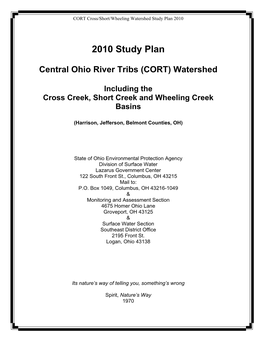 2010 Study Plan for Central Ohio River Tribs (CORT) Watershed