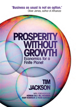 Prosperity Without Growth: Economics for a Finite Planet / Tim Jackson