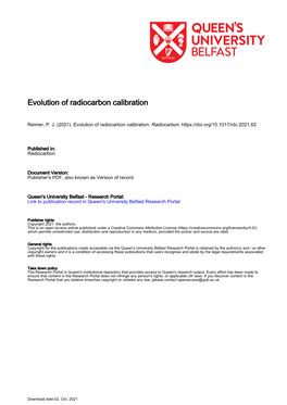 Evolution of Radiocarbon Calibration