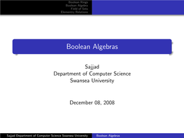 Boolean Algebras