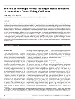 The Role of Low-Angle Normal Faulting in Active Tectonics of the Northern Owens Valley, California