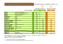 Abbeville Horaires Valables a Compter Du 3 Sept