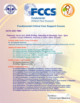 Fundamental Critical Care Support Course