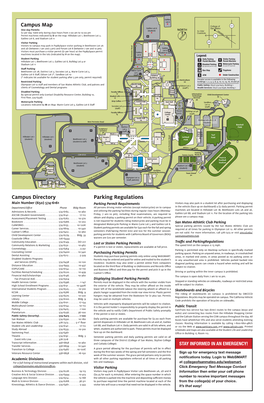 Campus Map Campus Directory Parking