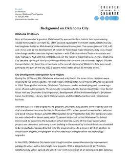 Background on Oklahoma City