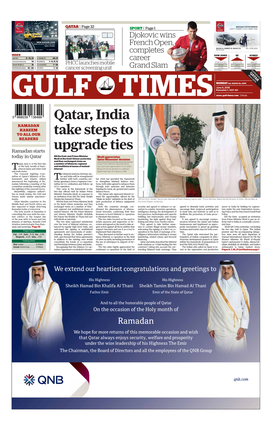 Qatar, India Take Steps to Upgrade Ties