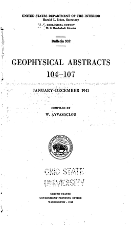 Geophysical Abstracts 104-107