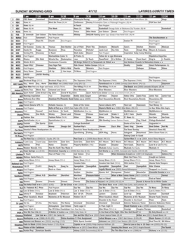 Sunday Morning Grid 4/1/12 Latimes.Com/Tv Times