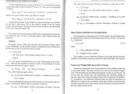 TRACTION-LIMITED ACCELERATION Transverse Weight Shift Due To