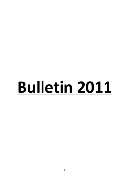 Bulletin 2011