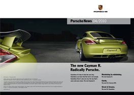 Porschenews 04/2010 the New Cayman R. Radically Porsche