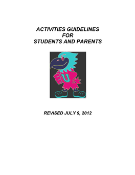 Activities Guidelines for Students and Parents