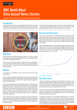 BBC North West: Data-Based News Stories Aidan Hunt, Bsocsc Politics & International Relations