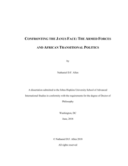 Confronting the Janus Face: the Armed Forces And