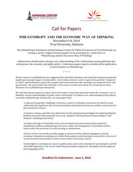 TPE + Johnson Center 2014 Conference Call for Papers