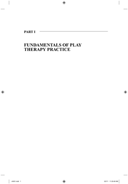 Fundamentals of Play Therapy Practice