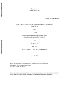 World Bank Document