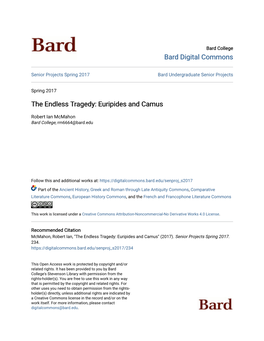 The Endless Tragedy: Euripides and Camus