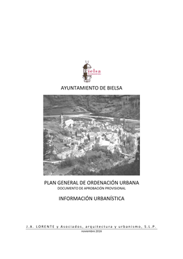 Ayuntamiento De Bielsa Plan General De Ordenación Urbana