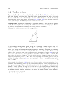 11.2 the Law of Sines