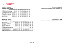 Timetable X24SCA3