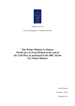 The Prime Minister's Glasses World View in Great Britain at the End Of