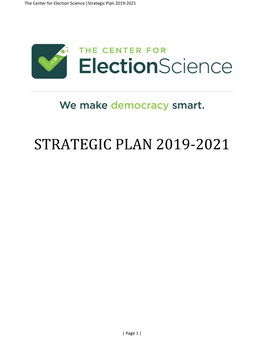 Strategic Plan 2019-2021