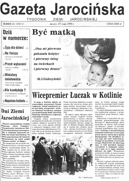 Gazeta Jarocińska ______TYGODNIK ZIEMI JAROCIŃSKIEJ______