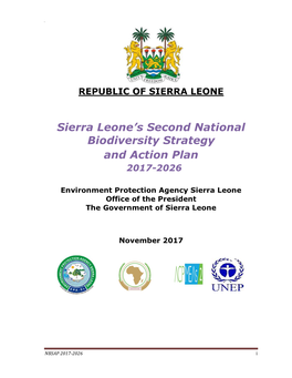 Sierra Leone’S Biodiversity Strategy and Action Plan