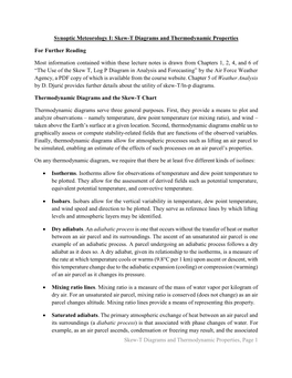 Skew-T Diagrams and Thermodynamic Properties for Fu