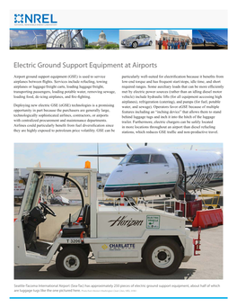 Electric Ground Support Equipment at Airports