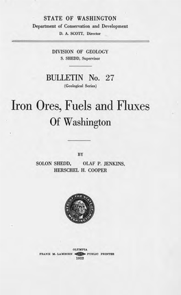 Iron Ores, Fuels and Fluxes of Washington