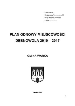 Plan Odnowy Miejscowości Dębnowola 2010 – 2017