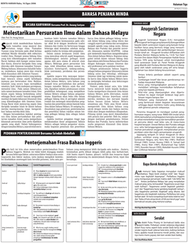 Melestarikan Persuratan Ilmu Dalam Bahasa Melayu Negara Oleh: Prof