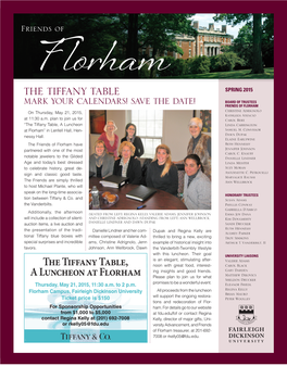 Friends of Florham – Spring 2015