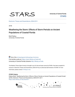 Weathering the Storm: Effects of Storm Periods on Ancient Populations of Coastal Florida